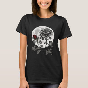Camiseta Rosa Lunar Goth Gótico Bruja Brujería  1