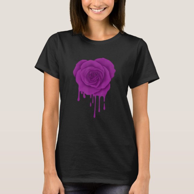 Camiseta Rosa morado violeta de fusión Flor Jardiner Botani (Anverso)
