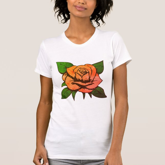 Camiseta Rosa naranja (Anverso)