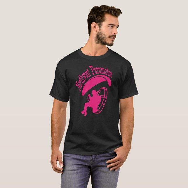 Camiseta rosa Northwest Paramotor (Anverso completo)