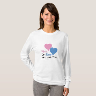 Camiseta Rosa o azul le amamos que el género de Baby Showe
