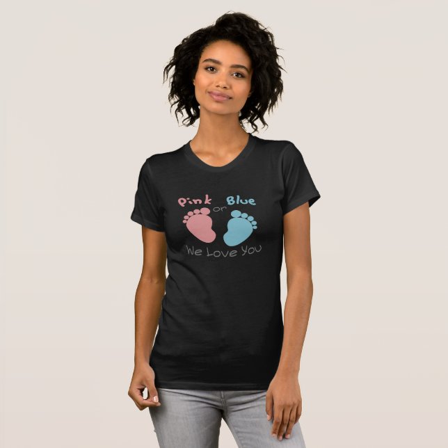 Camiseta Rosa o azul le amamos que el género revela Baby (Anverso completo)