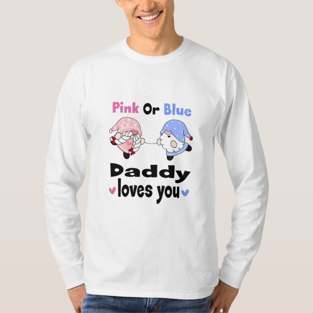 Camiseta Rosa O Azul - ¡Mamá Te Ama! Revelación de género d (Anverso)