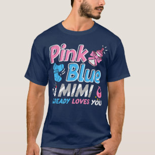 Camiseta Rosa O Azul Mimi Ama A Su Bebé Género Revelar