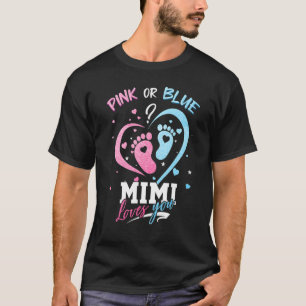 Camiseta Rosa O Azul Mimi Ama A Tu Género Revelar Bebé
