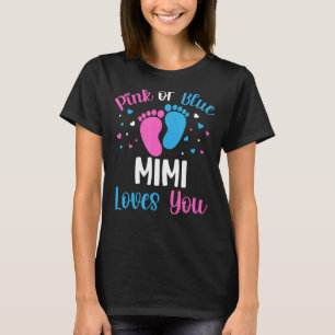 Camiseta Rosa O Azul Mimi Ama A Tu Género Revelar Bebé Sho