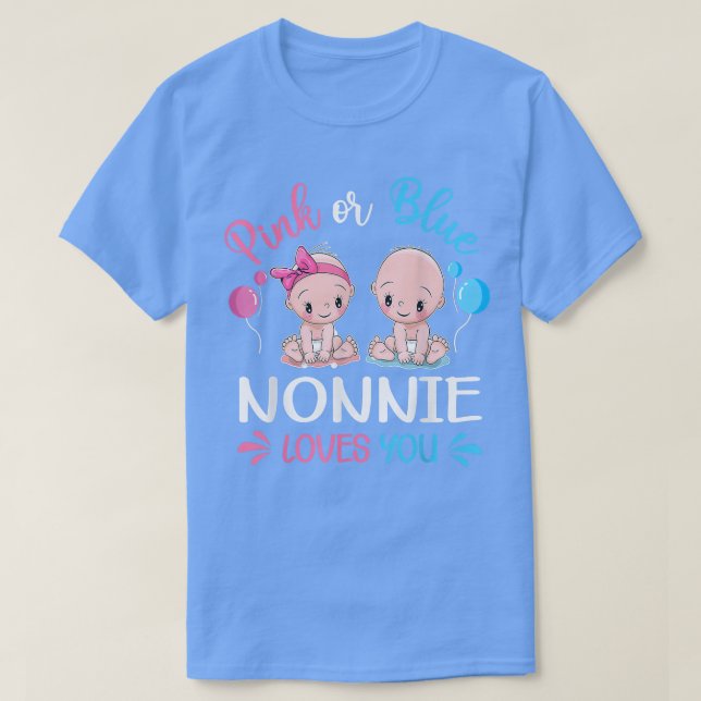 Camiseta Rosa O Azul Nonnie Te Ama Graciosamente Revelación (Diseño del anverso)