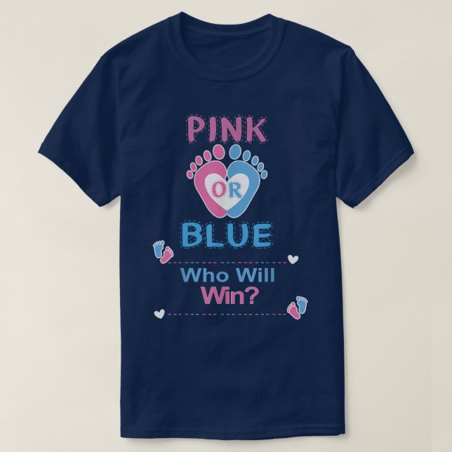 Camiseta Rosa O Azul Que Ganará Fiesta De Revelación De Gén (Diseño del anverso)