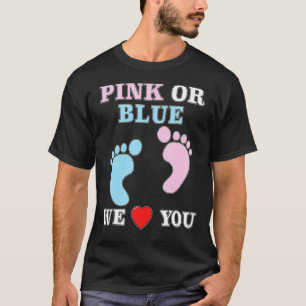 Camiseta Rosa O Azul Te Amamos El Género De Baby Shower Del