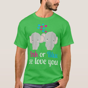 Camiseta Rosa o azul te queremos género revelan elefante