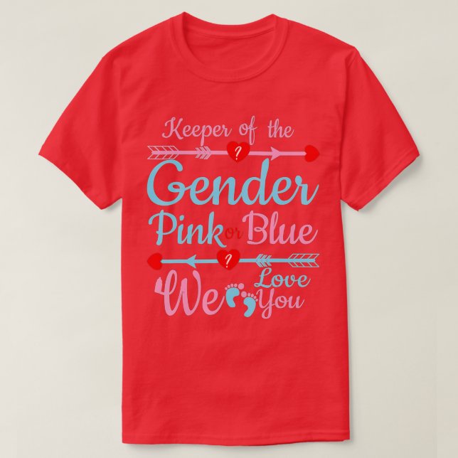 Camiseta rosa o azul te queremos guardián de género (Diseño del anverso)