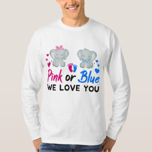 Camiseta Rosa o azul te queremos mamá papá bebé Revolución