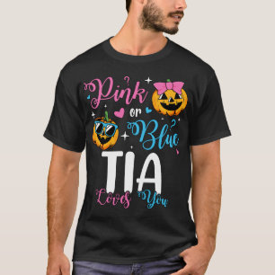 Camiseta Rosa O Azul Tia Te Ama Calabaza Hombres Bebés