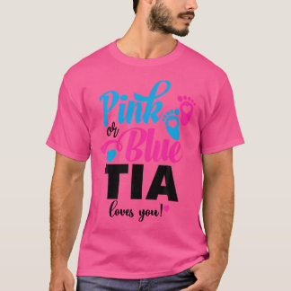 Camiseta Rosa O Azul Tia Te Ama Género Revelar Nene