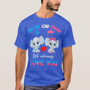 Camiseta Rosa O Azul Ya Te Amamos Elephant Baby Gen