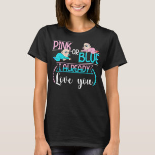 Camiseta Rosa O Azul Ya Te Amo Género Baby Shower