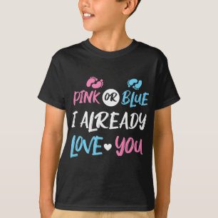 Camiseta Rosa o Azul ya te amo revelación de género