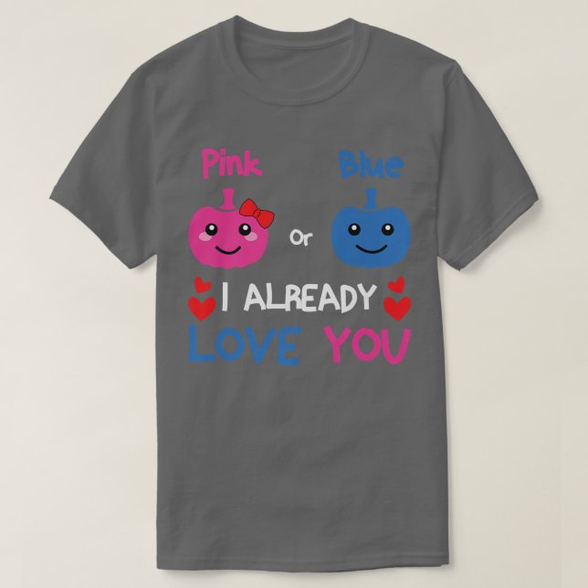 Camiseta Rosa o azul Ya te amo Salón de Revelación de Géner (Diseño del anverso)