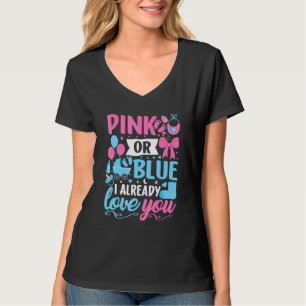 Camiseta Rosa o azul Ya te amo sexo Chica o chico