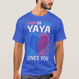 Camiseta Rosa O Azul Yaya Te Ama Género Revelar Bebé Sho