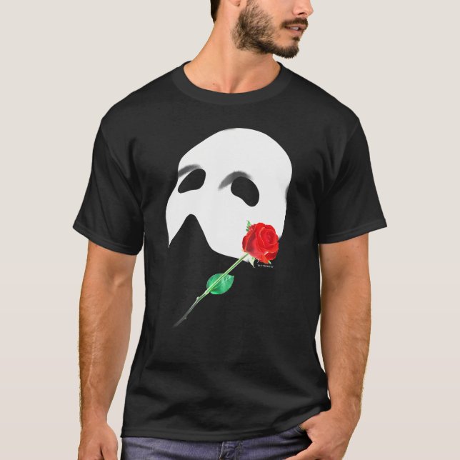 Camiseta Rosa Oficial De Máscara "Fantasma De La Ópera" (Anverso)