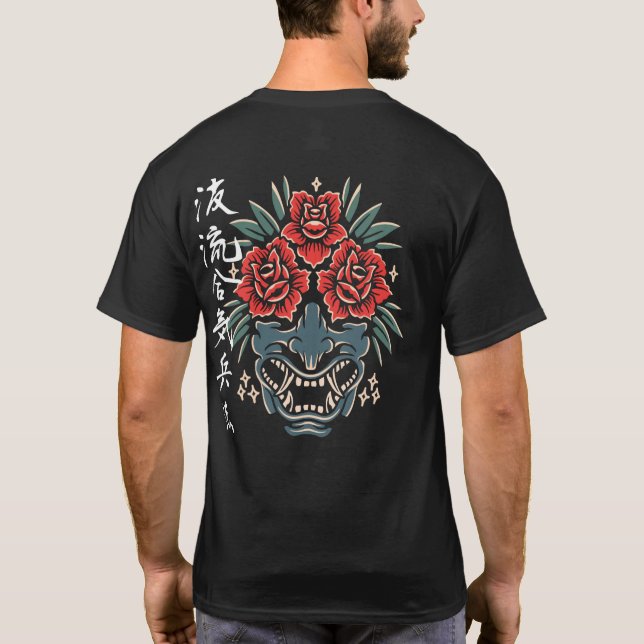 Camiseta Rosa Oni Kanji (Reverso)
