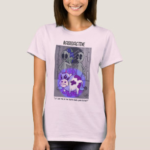 Camiseta rosa pálido de mujer radiactiva