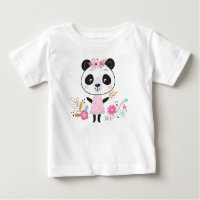 Camiseta rosa panda Adorable Girly