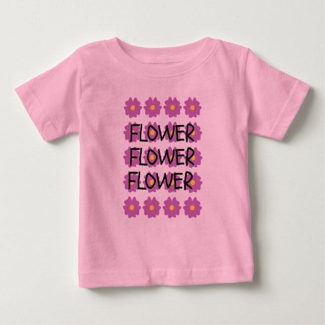 Camiseta rosa para bebé (Anverso)