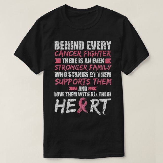 Camiseta rosa para el cáncer de mama Apoyo al cánc (Diseño del anverso)