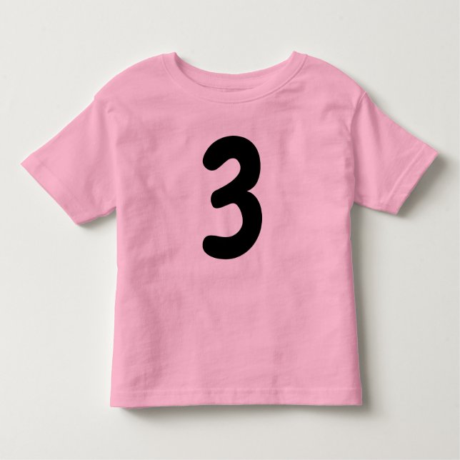 Camiseta rosa para niño de 3 años (Anverso)