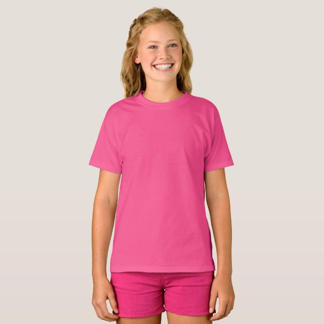 Camiseta rosa para niños / Personalizar (Anverso completo)