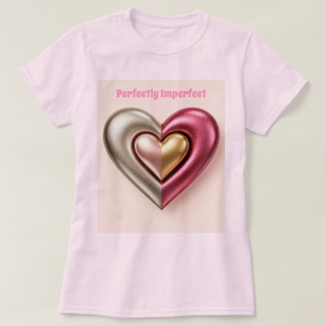 Camiseta Rosa Perfectamente Imperfecta (Diseño del anverso)