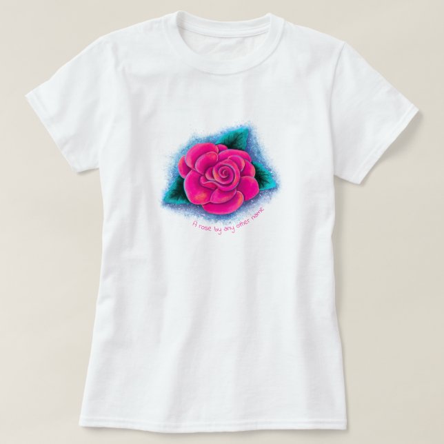 Camiseta Rosa personalizable (Diseño del anverso)