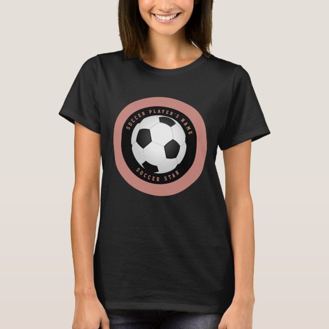 Camiseta Rosa personalizado Chicas Rosa de Oro Fútbol (Anverso)