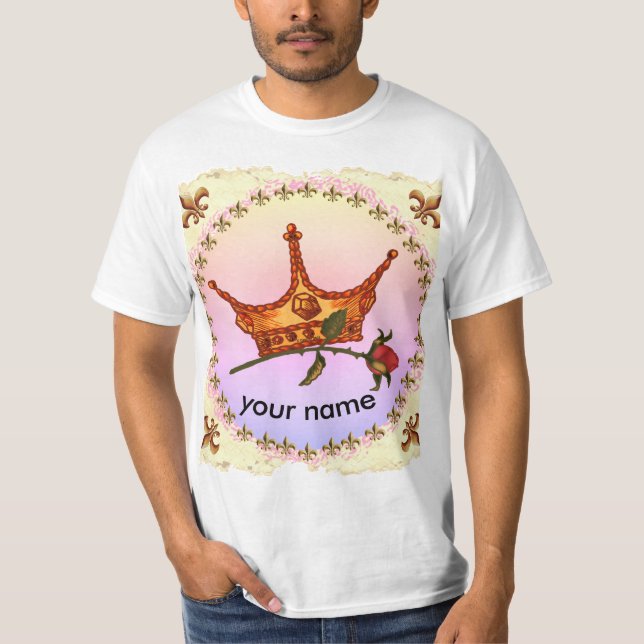 Camiseta Rosa personalizado de la Corona (Anverso)