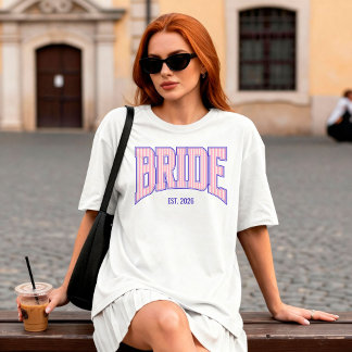 Camiseta Rosa + Raya beige y azul marino BRIDE