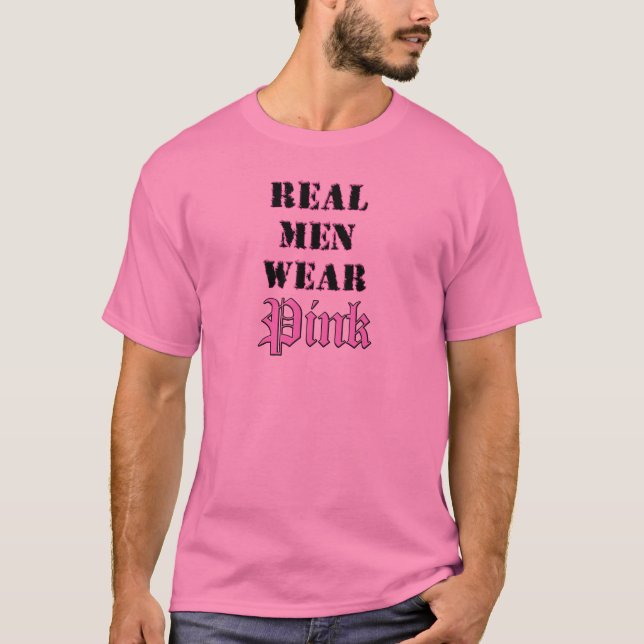 Camiseta Rosa real del desgaste de hombres (Anverso)