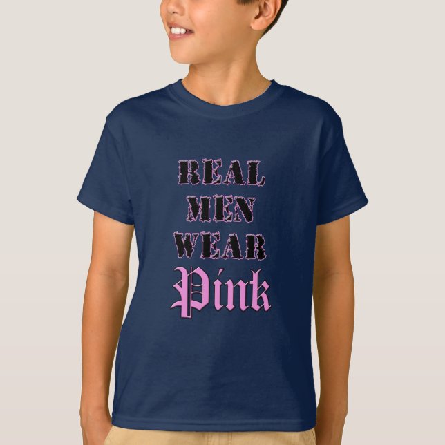 Camiseta Rosa real del desgaste de hombres (Anverso)