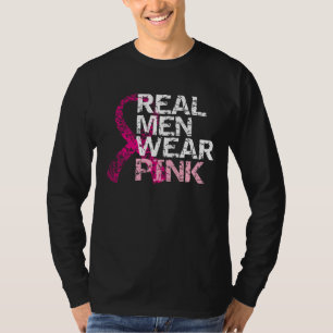 Camiseta Rosa real del desgaste de hombres - cáncer de