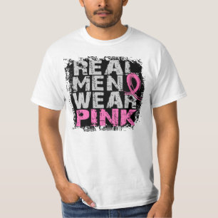 Camiseta Rosa real del desgaste de hombres del cáncer de
