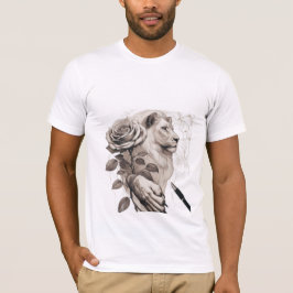 Camiseta Rosa Regal: Leona y Tattoo Rosa Tee