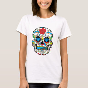 Camiseta Rosa Roja De Azúcar Floral Retro