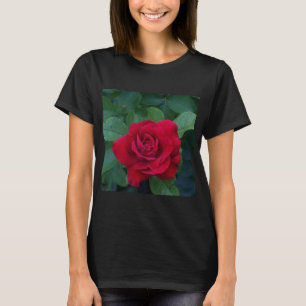Camiseta Rosa Roja de Cerca