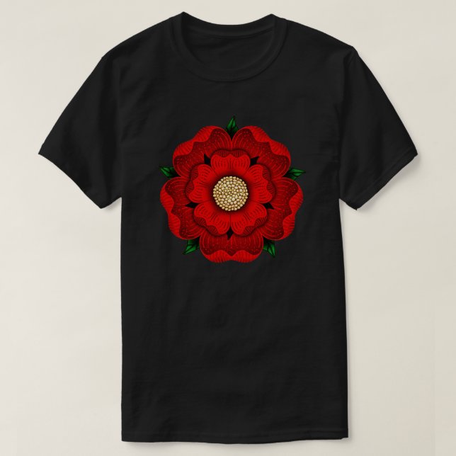 Camiseta Rosa Roja De Lancaster (Diseño del anverso)