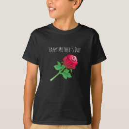 Camiseta Rosa roja encantadora y hermosa