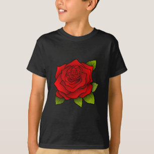 Camiseta Rosa Roja Sencilla