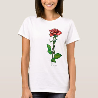 Camiseta Rosa roja única