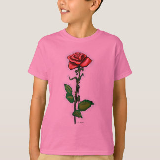 Camiseta Rosa roja única