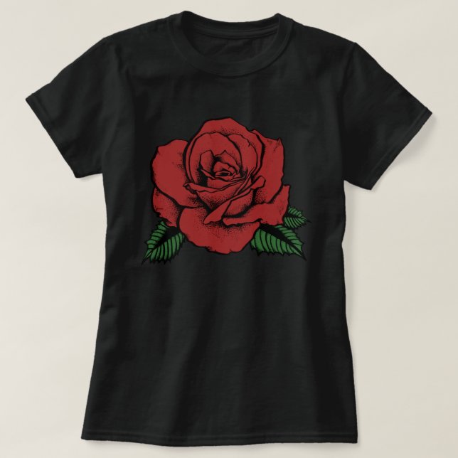 Camiseta rosa rojo (Diseño del anverso)